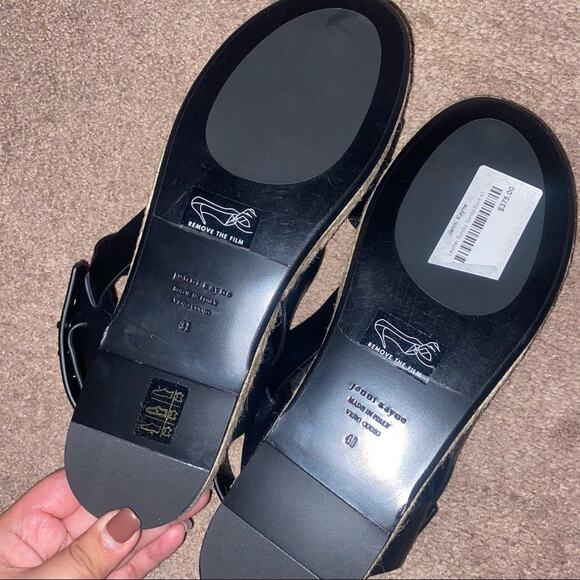 New Jenni kayne black leather sandals sz 11 - Picture 4 of 5